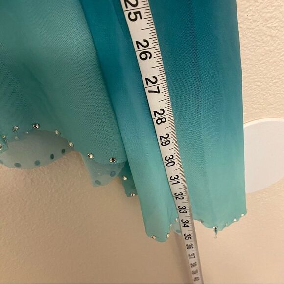 WEISSMAN solo Dance costume lyrical teal rhinestone Love In The Dark 14888 MC - Picture 10 of 14